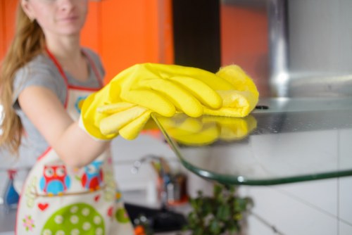 Bathroom and hallway cleaning in a Holland Park apartment