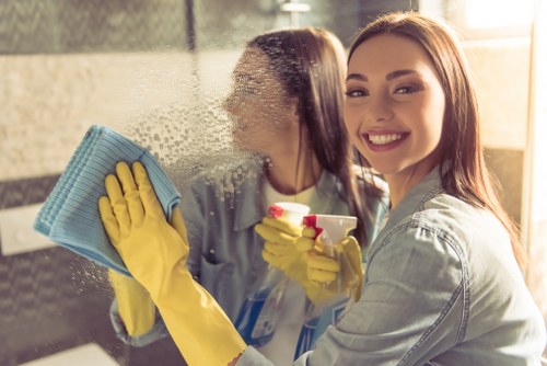 Deep cleaning a sectional sofa in a West London apartment