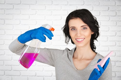 Careful rug cleaning setup for a west London property