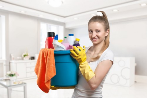 Local cleaning team preparing a detailed deep clean in Holland Park