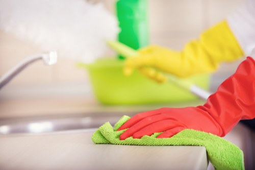 Technician preparing a mattress for deep cleaning in Holland Park