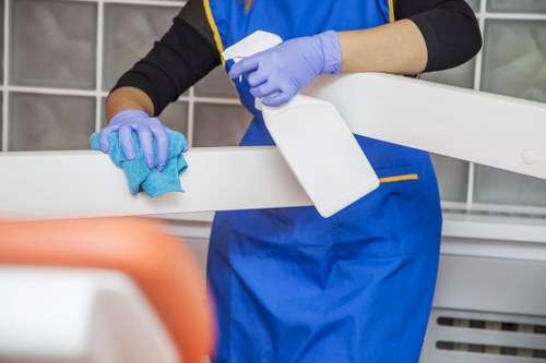 Local commercial cleaning team servicing a mixed-use building in Holland Park